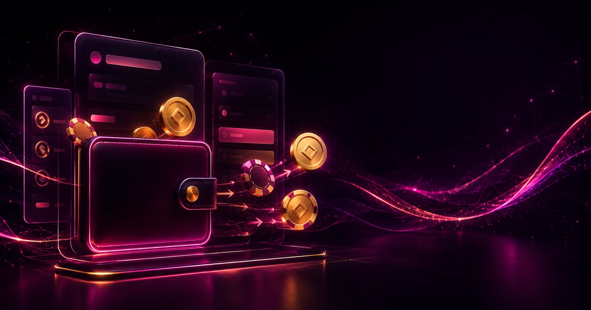 Neon crypto-casino cashier and wallet panel — operators tested for real payouts