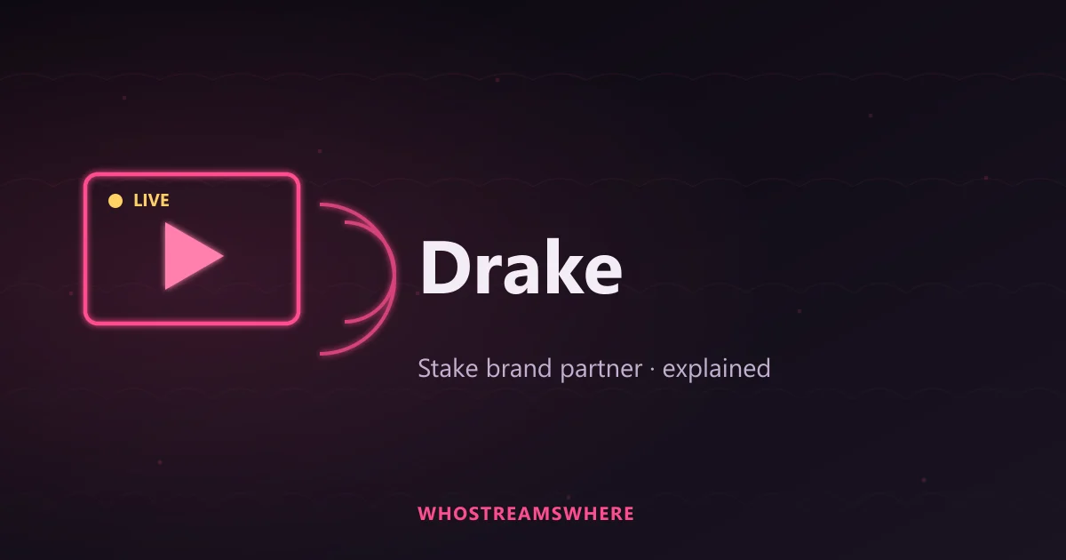 Neon LIVE broadcast screen — Drake Stake brand partnership, explained