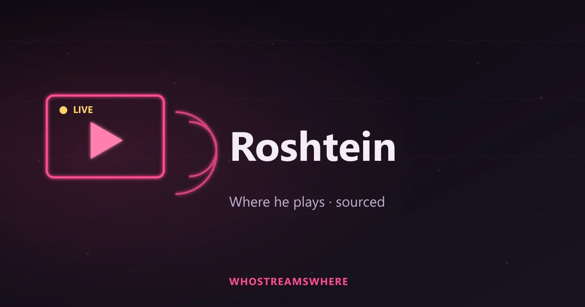Neon LIVE broadcast screen — where Roshtein plays, sourced