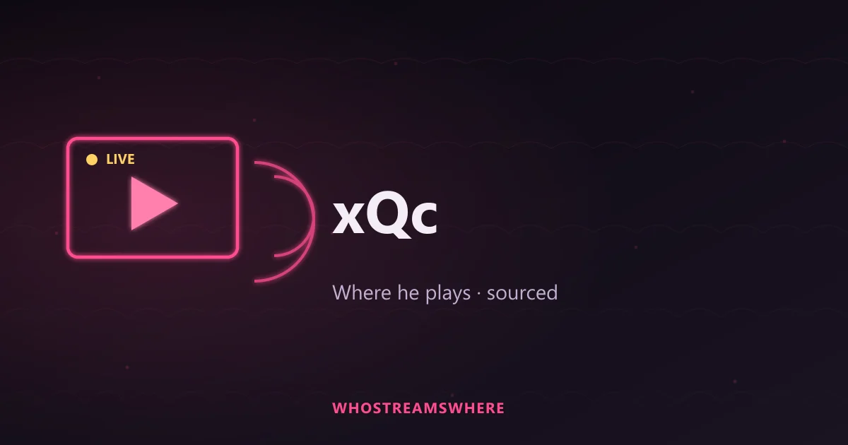 Neon LIVE broadcast screen — where xQc plays, sourced